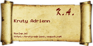 Kruty Adrienn névjegykártya